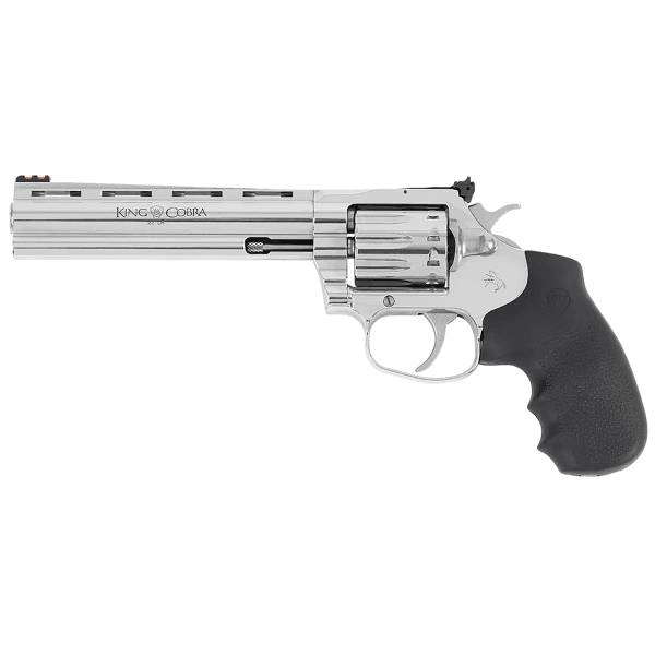 Colt King Cobra Target 22 LR, 10rd, 6" Stainless Steel Barrel, Cylinder & Frame, Black Hogue Overmolded Grips - KCOBRA22-SP6RFO
